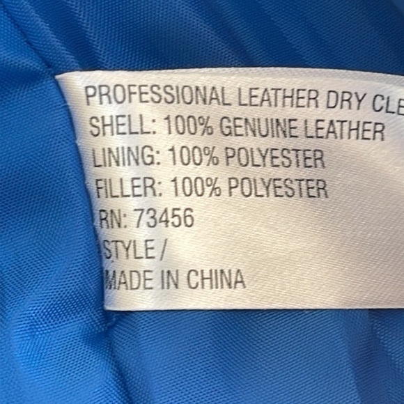 🆕 MARC MATTIS VINTAGE Blue Genuine Leather Jacket Size S - Picture 8 of 8